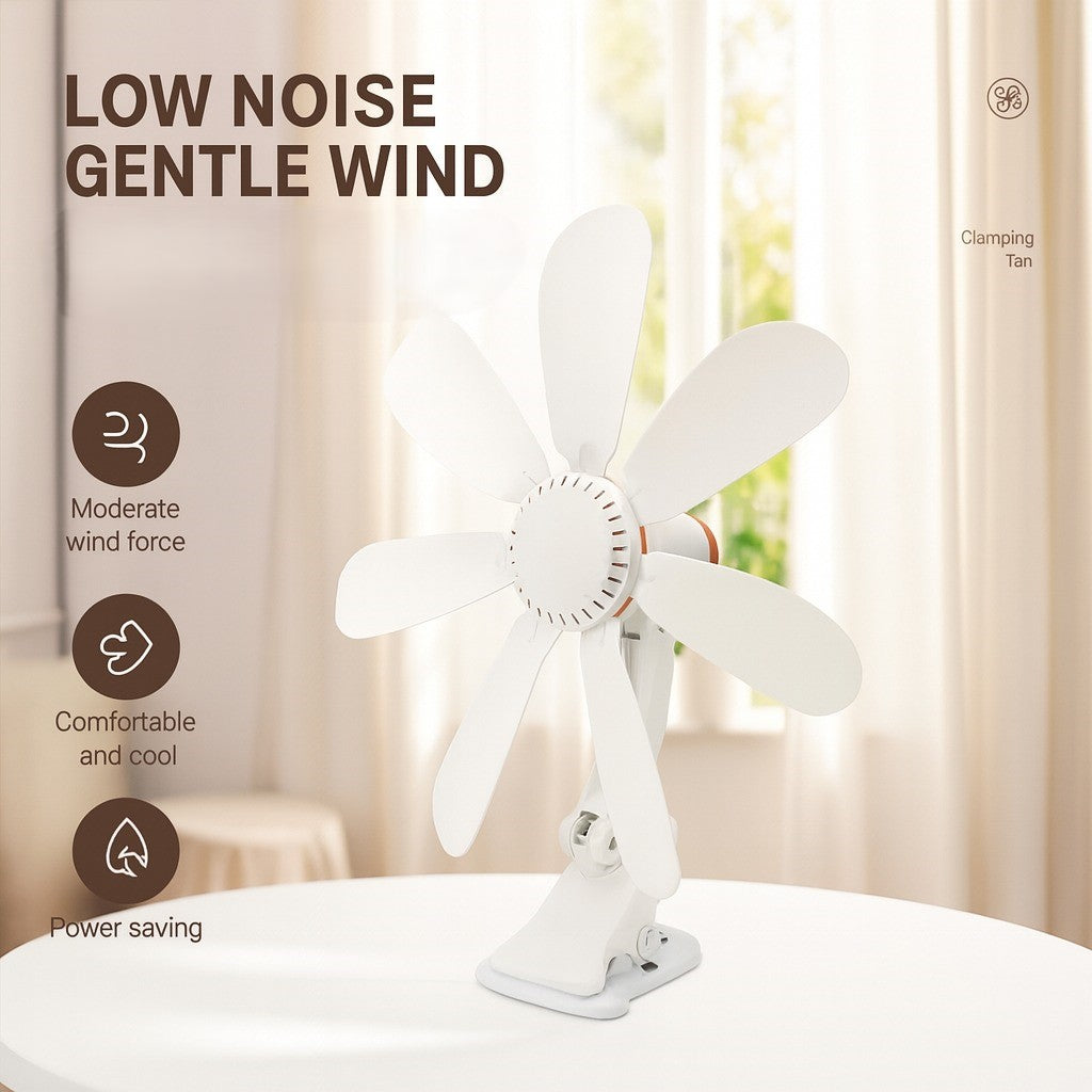 BowLift | Portable Clip-On Desk & Bedside Fan