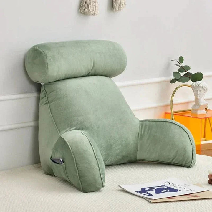 BowLift | Backrest Reading Pillow with Arms and Pocket