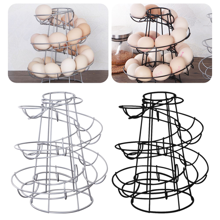 BowLift | Creative Spiral Egg Dispenser Storage Rack