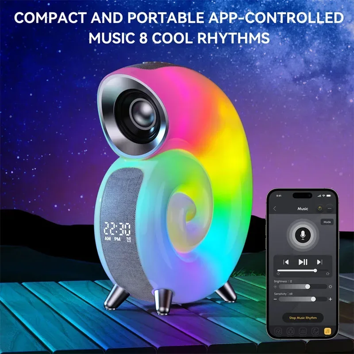 BowLift | Colorful Sea Shell LED Bluetooth Smart Speaker