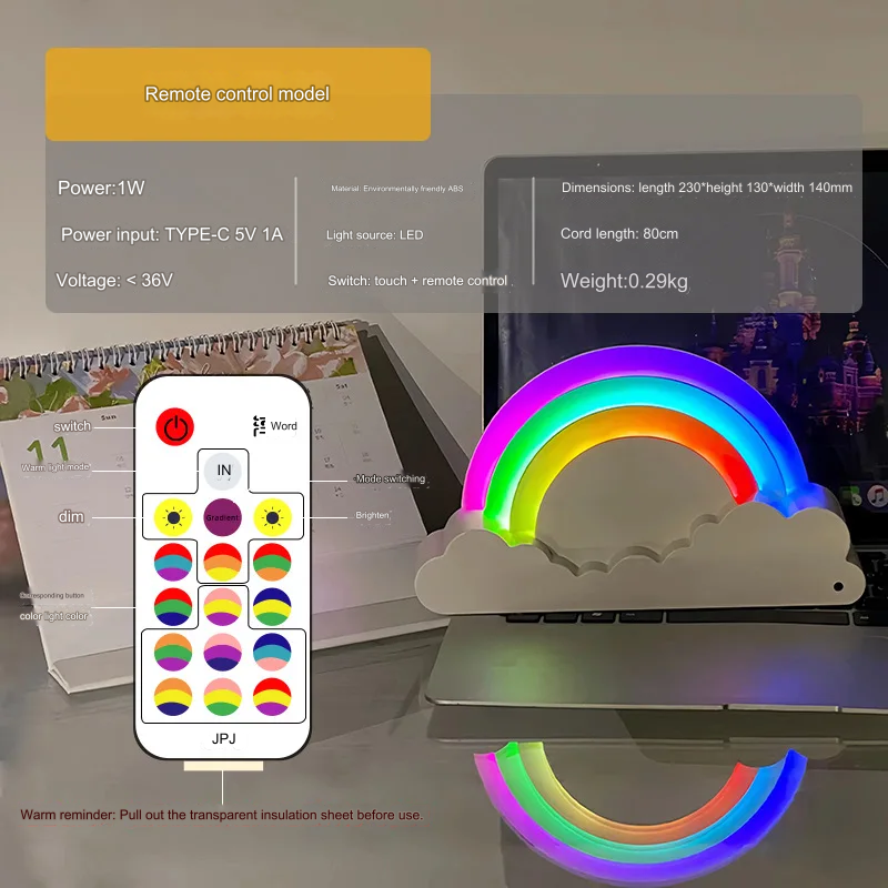 BowLift | Dreamy Rainbow 3D LED Night Lamp