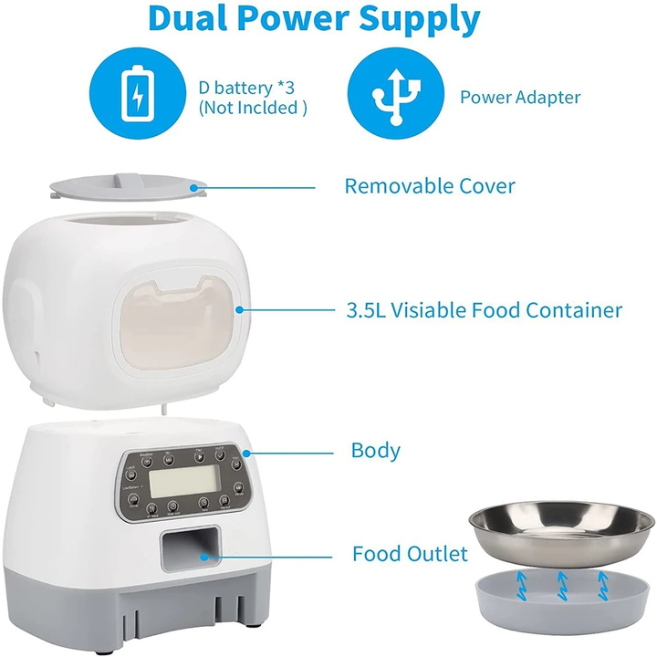 BowLift | 2-Way Splitter Automatic Smart Pet Feeding Station