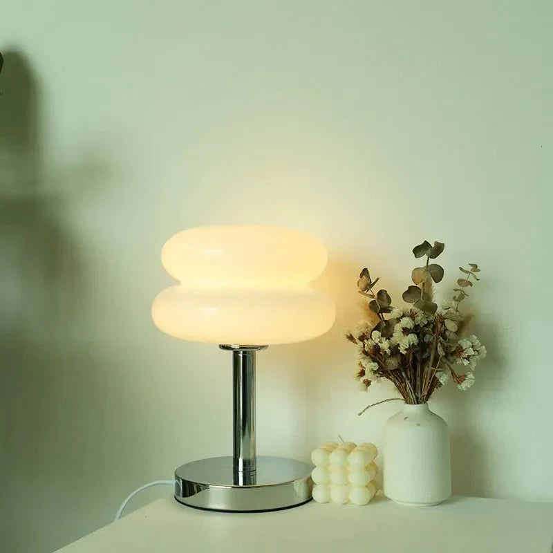 BowLift | Retro Macaron Table Lamp made of colored glass