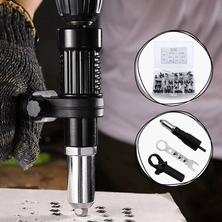 BowLift | DrillRivet Quick – Universal Adapter for Electric Drill Riveting