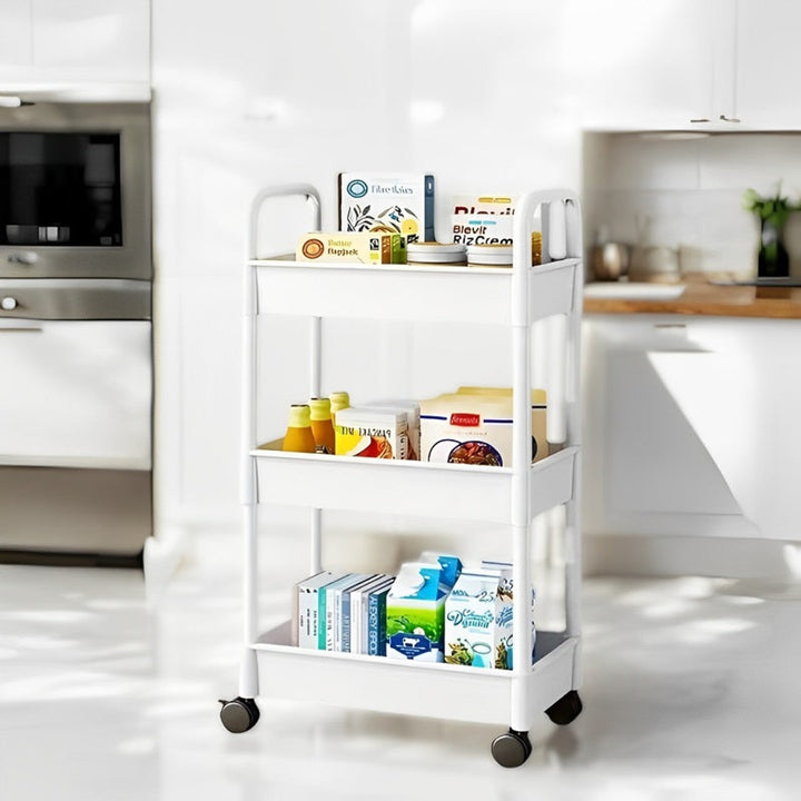 BowLift | 3-Tier Multifunctional Rolling Cart with Wheels