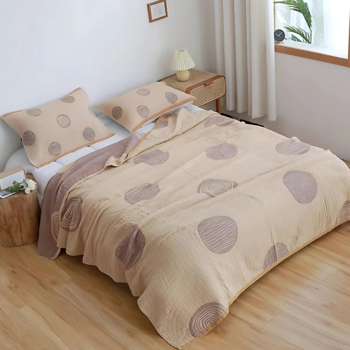 BowLift | Zen Round Pattern Lightweight Cotton Blanket