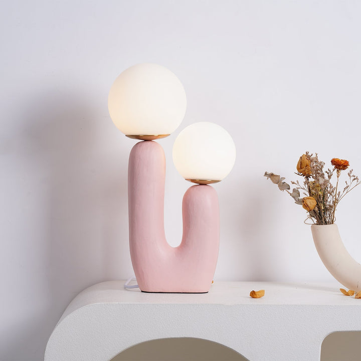 BowLift | Contemporary Style Table Lamp with Natural Accent