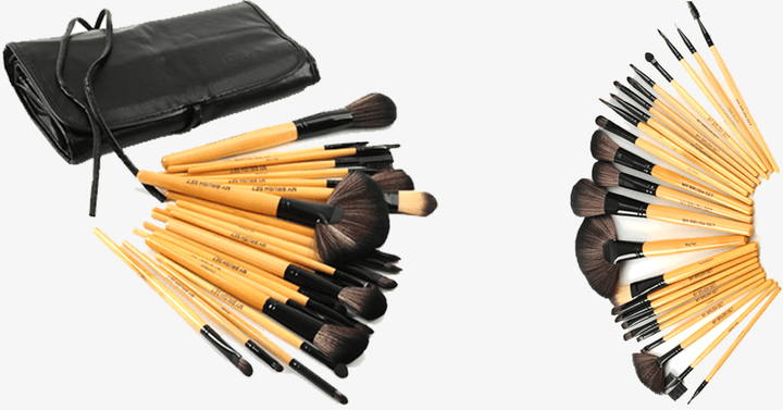 BowLift | 24-piece Premium Wood Brush Set with Free Case
