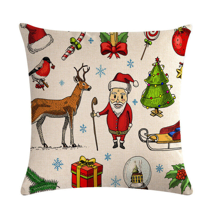 18" Cojines Merry Xmas Couch Throw Pillow Cover Case Home Sofa Decor Pillowslip Bowlift
