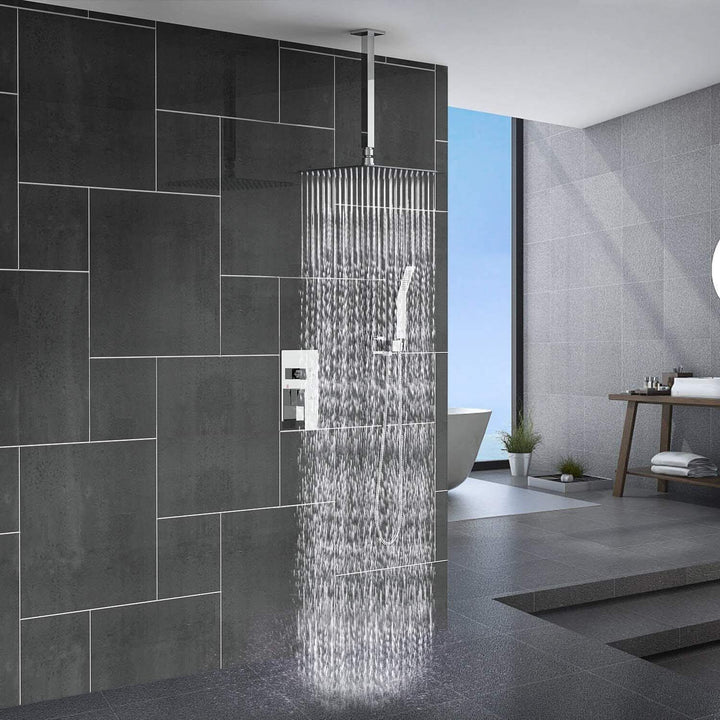 BowLift | Wall-Mounted Rainfall Shower Head with Adjustable Arm and Hose