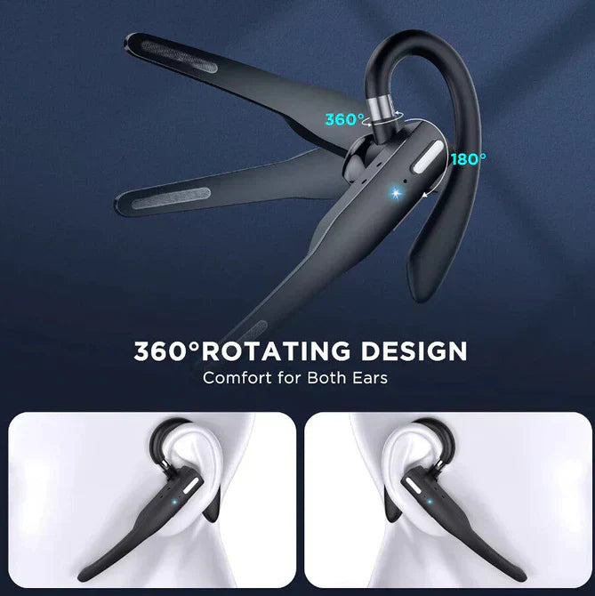 BowLift | Bluetooth 5.1 Noise Cancelling Headset | Dual Mic, Ergonomic Design & Hands-Free Calling for Professionals