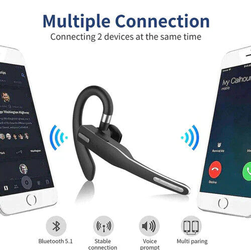 BowLift | Trucker Dual Mic Wireless Bluetooth 5.1 Noise Cancelling Headset & Earbuds