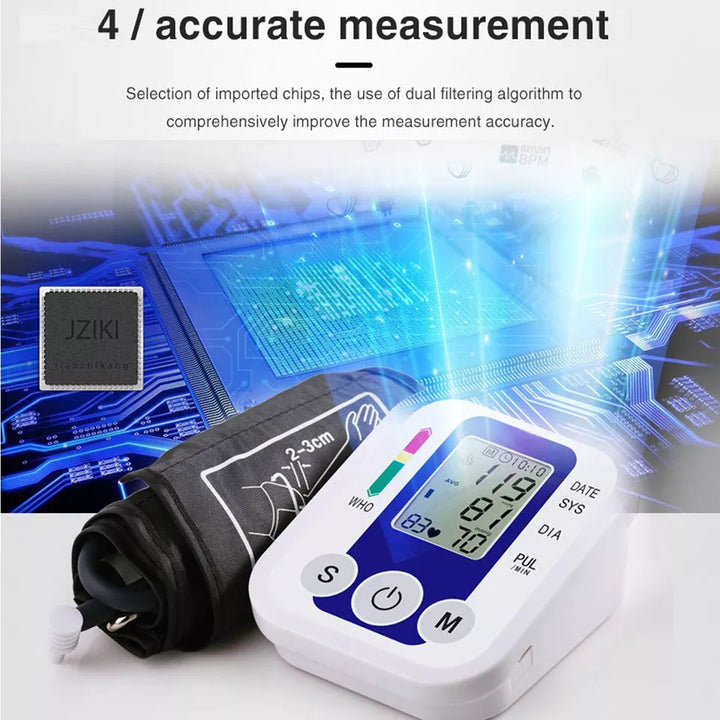 BowLift | Digital Blood Pressure Monitor | Fully Automatic, Intellisense Technology & Memory Function for Home and Travel Use
