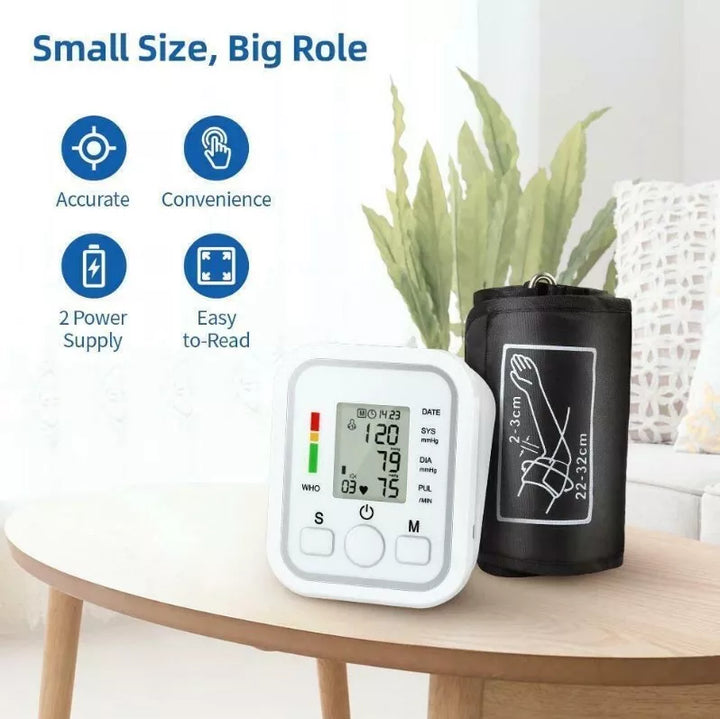 BowLift | Digital Blood Pressure Monitor | Fully Automatic, Intellisense Technology & Memory Function for Home and Travel Use
