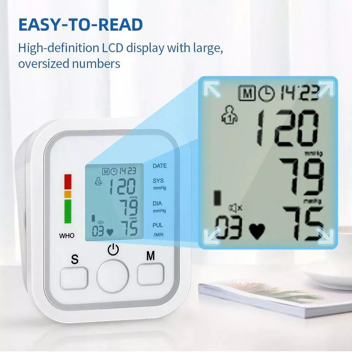 BowLift | Digital Blood Pressure Monitor | Fully Automatic, Intellisense Technology & Memory Function for Home and Travel Use