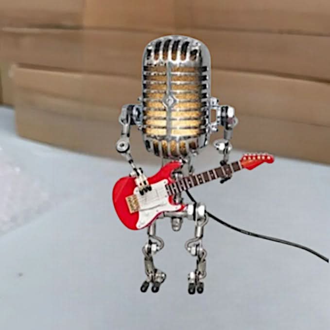 BowLift | Dimmable Robot Table Lamp with Guitar Design