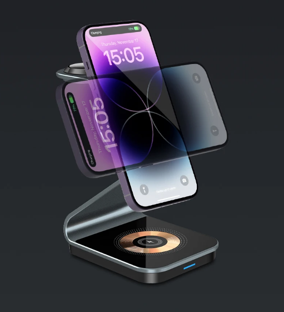 Chargy Pro - Stylish Magnetic Wireless 3-in-1 Charger Bowlift