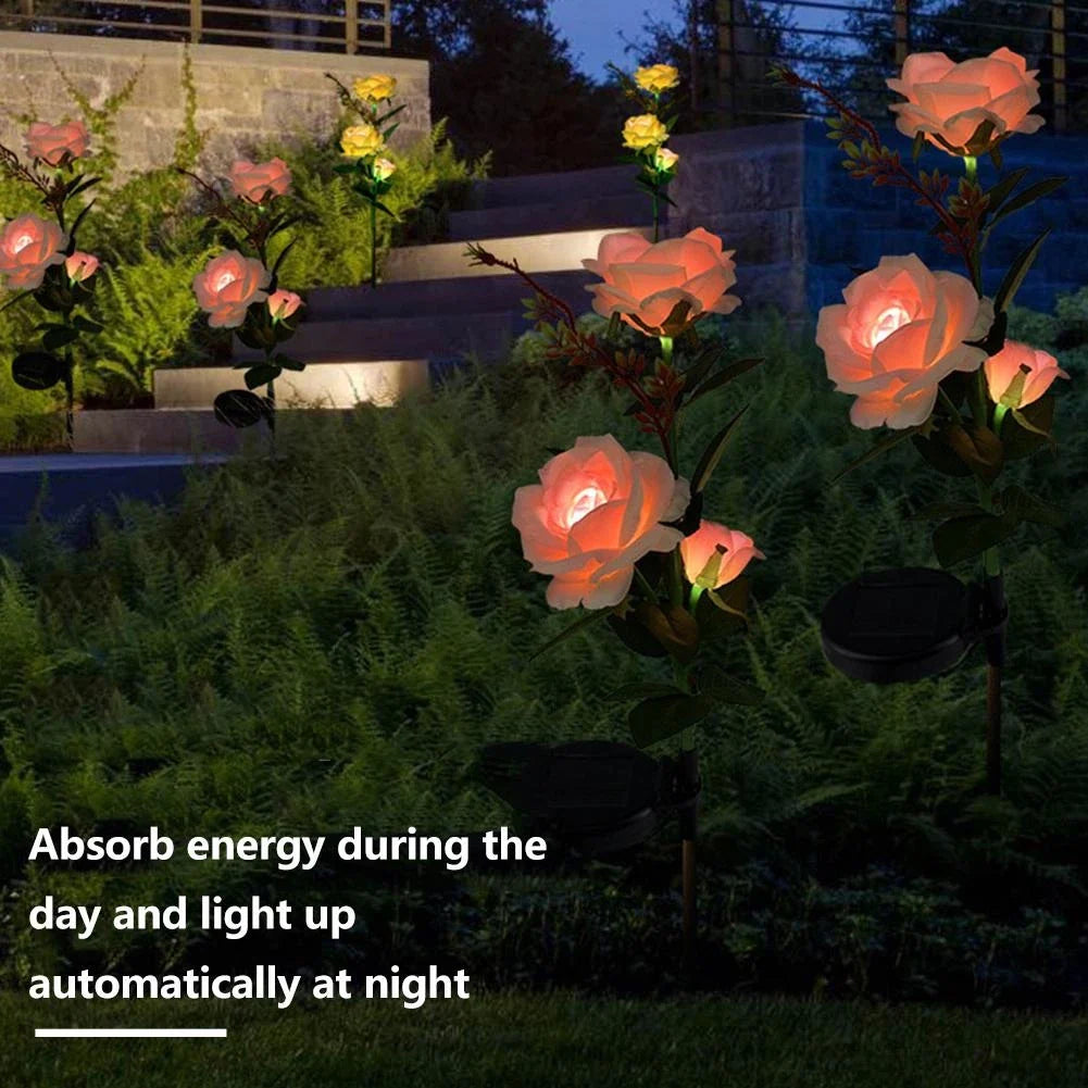 BowLift | Solar-powered rose lights – garden stakes with solar panel for decorative lighting