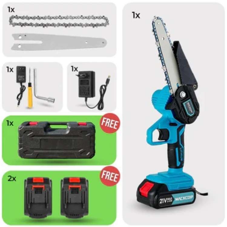 BowLift | Cordless Electric Chainsaw | Lightweight, Ergonomic Design & Ideal for Effortless Pruning and Trimming