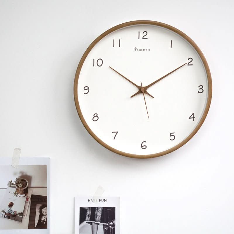 BowLift | Silent Solid Wood Analog Wall Clock