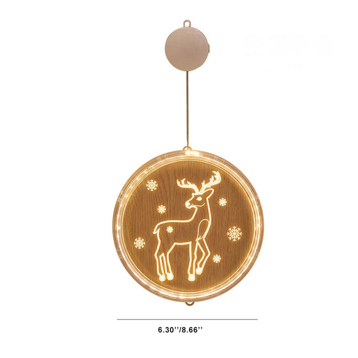 BowLift | Christmas LED Acrylic Decoration Round Suction Cup Light