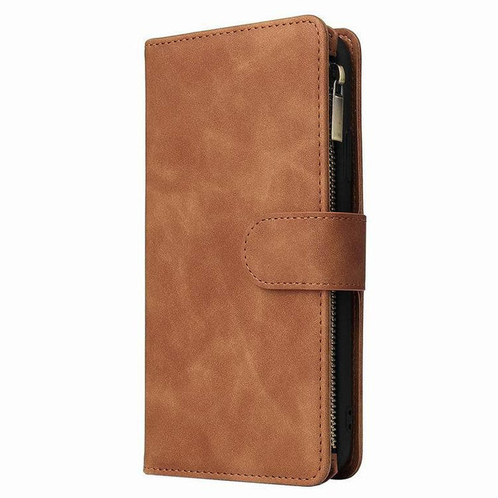 BowLift | Multi-card Zipper Pocket Leather Case for iPhone
