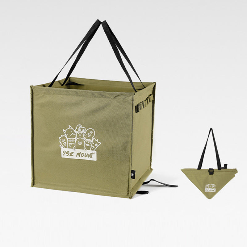 Foldable multifunctional trash can for outdoor use | Bowlift