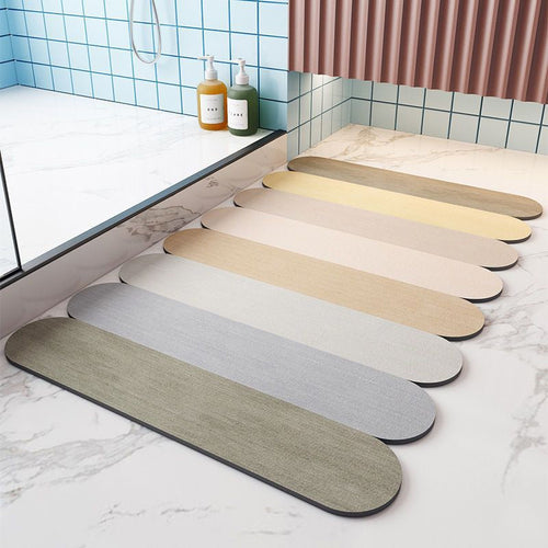 Non Slip Absorbent Stripe Floor Mat, Quick Drying Bathroom Balcony Rug | Bowlift
