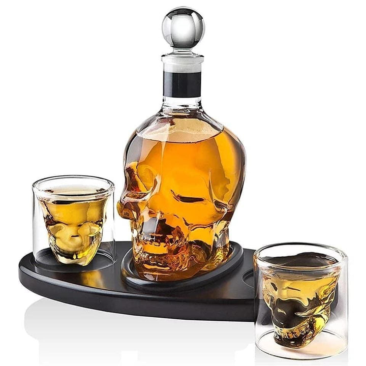BowLift | Skull glass set decanter and glasses