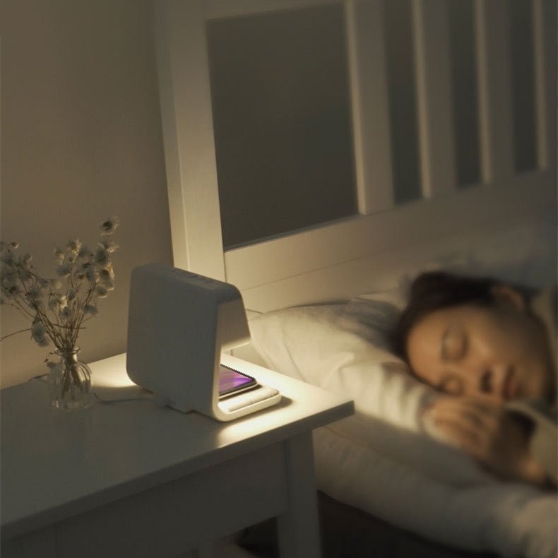 BowLift | SleekStation – Clutter-Free Nightstand Solution with Touch Lamp