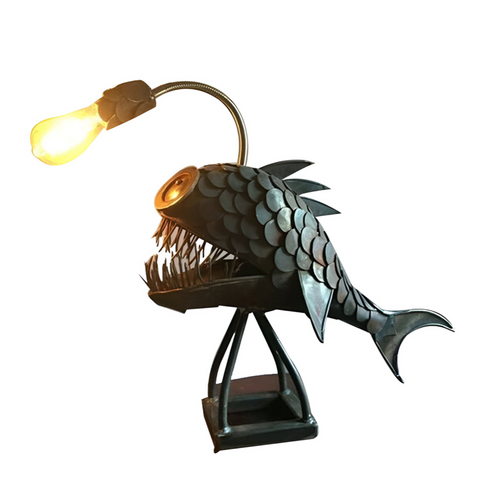 BowLift | Steampunk Angler Fish Lamp – Cool & Unusual Floor Lamp for Your Home