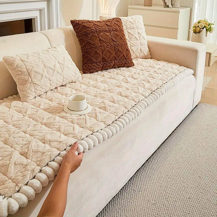 BowLift | Snuggle Sherpa Plush Sofa Protector Cover