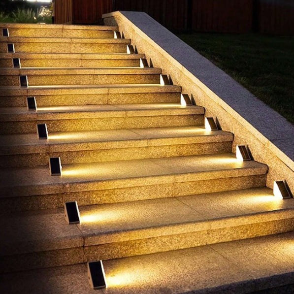 BowLift | Outdoor Solar Step Lights with Warm LED Glow