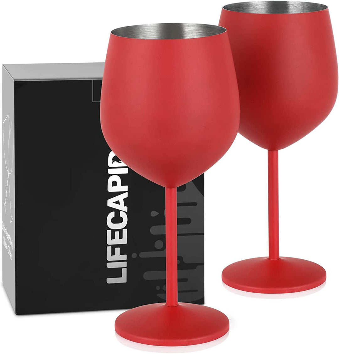 BowLift | 500ml Stainless Steel Wine Glasses