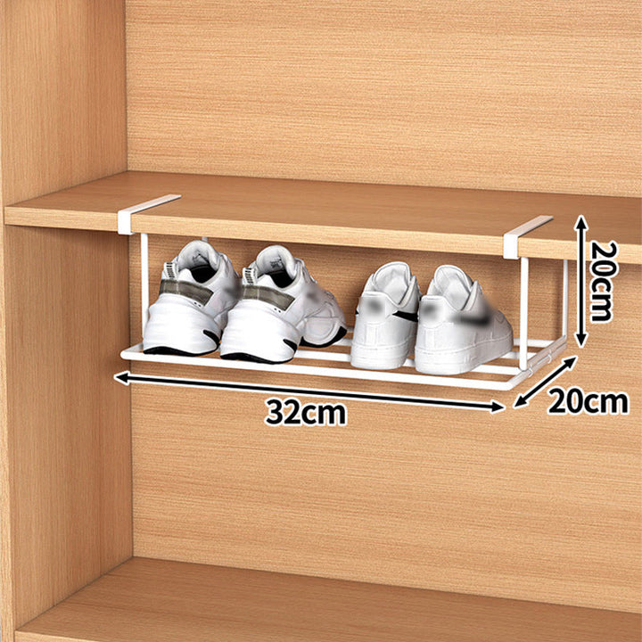 BowLift | Multifunctional shoe rack with clips in stainless steel for more space in the shoe closet