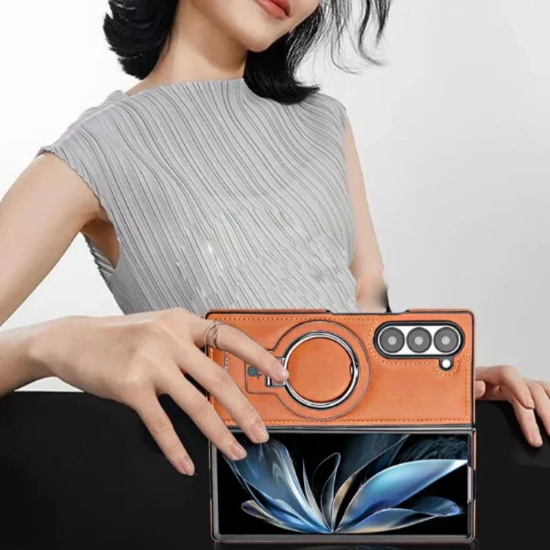 BowLift | Premium PU leather magnetic case with stand for Samsung Fold 3/4/5/6
