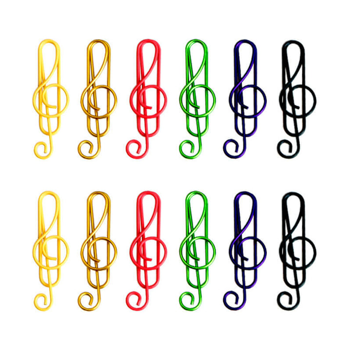 BowLift |  Multicolored musical clips in metal (100 pcs)