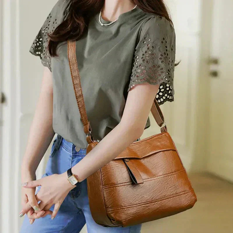BowLift | Retro shoulder bag in multiple layers with large capacity