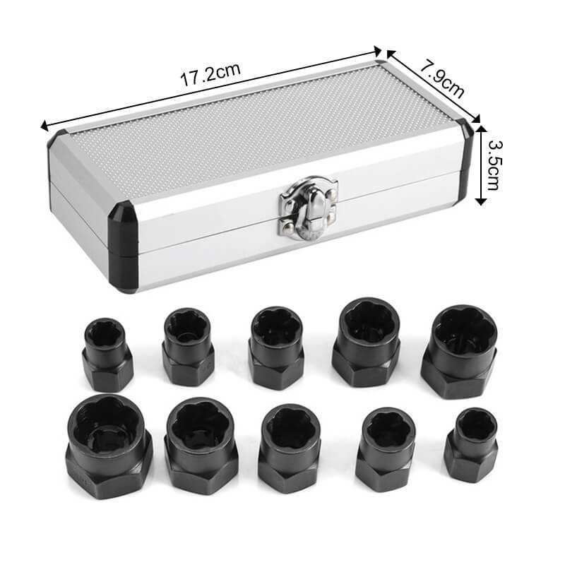 BowLift | 10 pcs. set with screw extractor for damaged screws