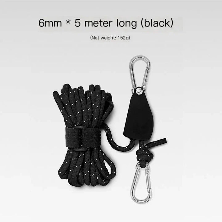 BowLift | Portable Adjustable Fix Tent High Strength Quick Release Pulley Camping Rope