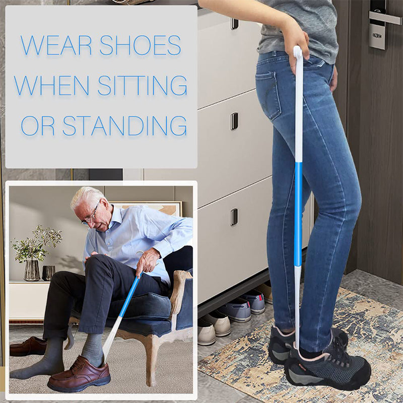 BowLift | Adjustable long shoehorn with sock remover for seniors