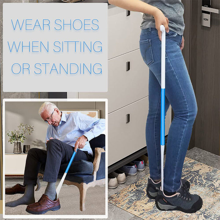 BowLift | Adjustable long shoehorn with sock remover for seniors