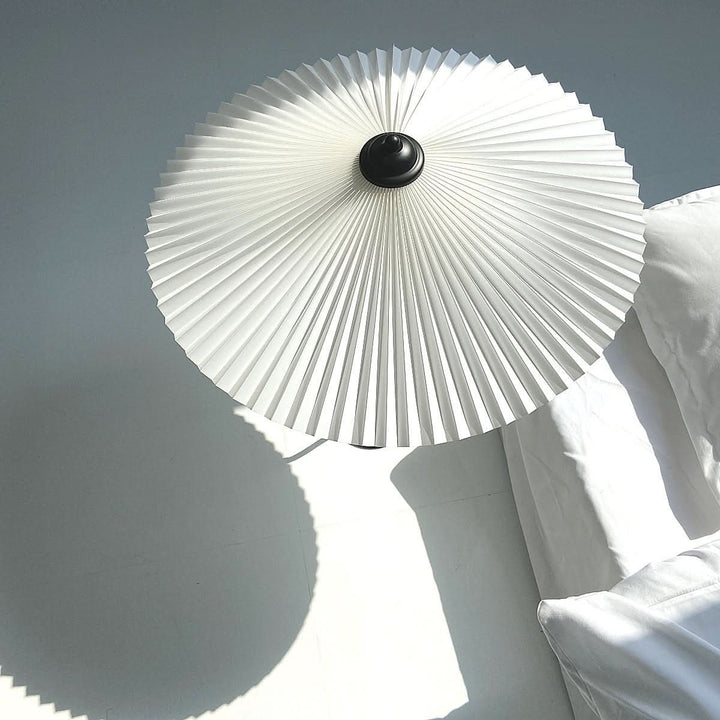 BowLift | Squiggle Umbrella Table Lamp – Modern Twirl Design with Chrome Finish