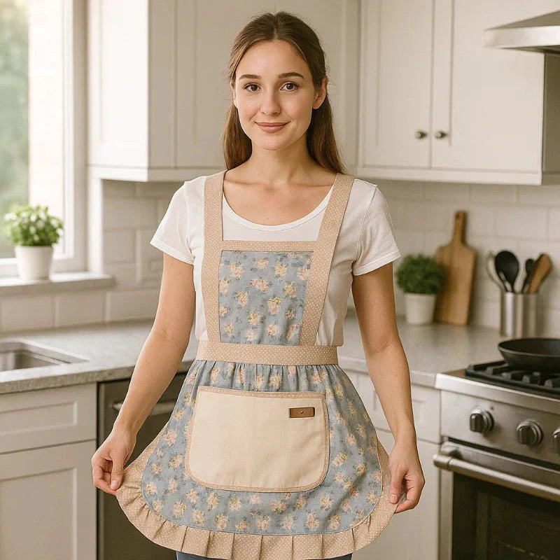 BowLift | StainShield – Elegant Floral Apron with Full Coverage SEO Title