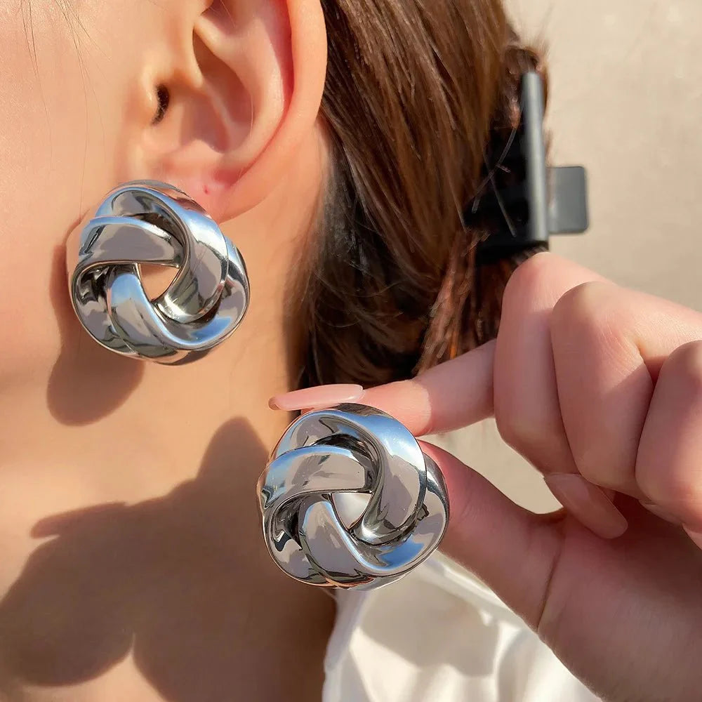 BowLift | Statement Pretzel Spiral Twist Earrings