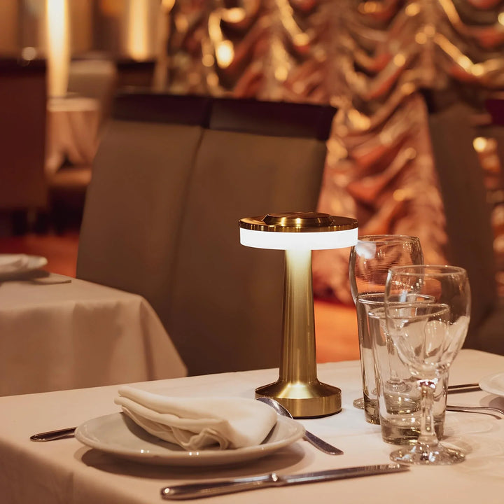 Cordless LED Table Lamp with Adjustable Brightness and Rechargeable Battery
