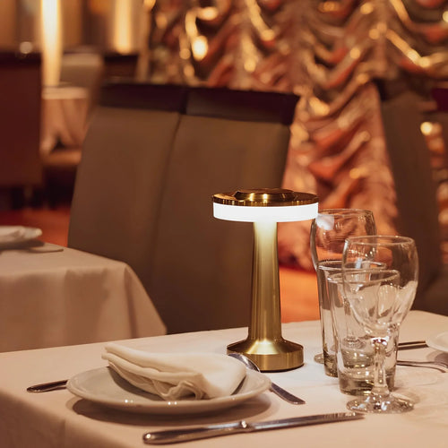 Cordless LED Table Lamp with Adjustable Brightness and Rechargeable Battery