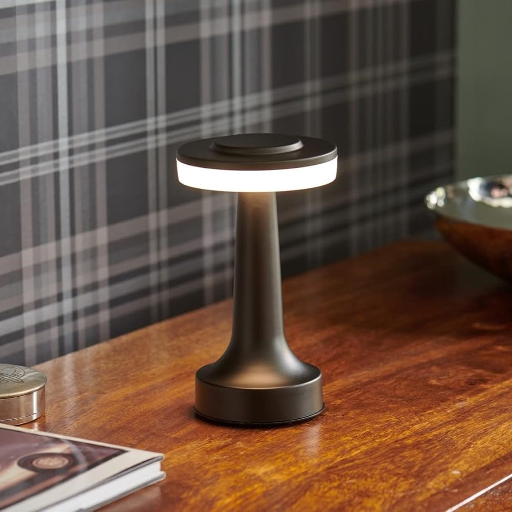Cordless LED Table Lamp with Adjustable Brightness and Rechargeable Battery