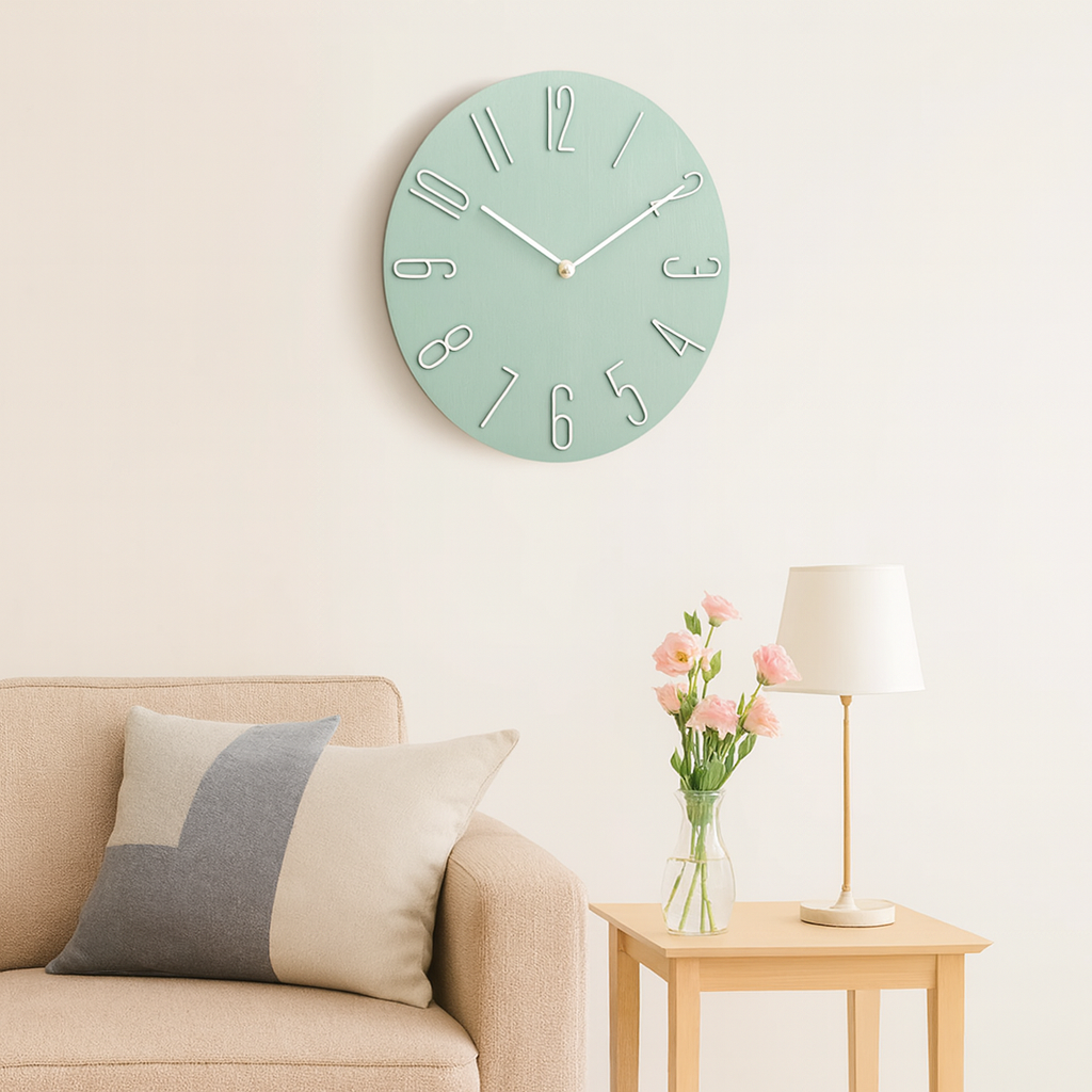 Silent Quartz Wall Clock with ABS Housing