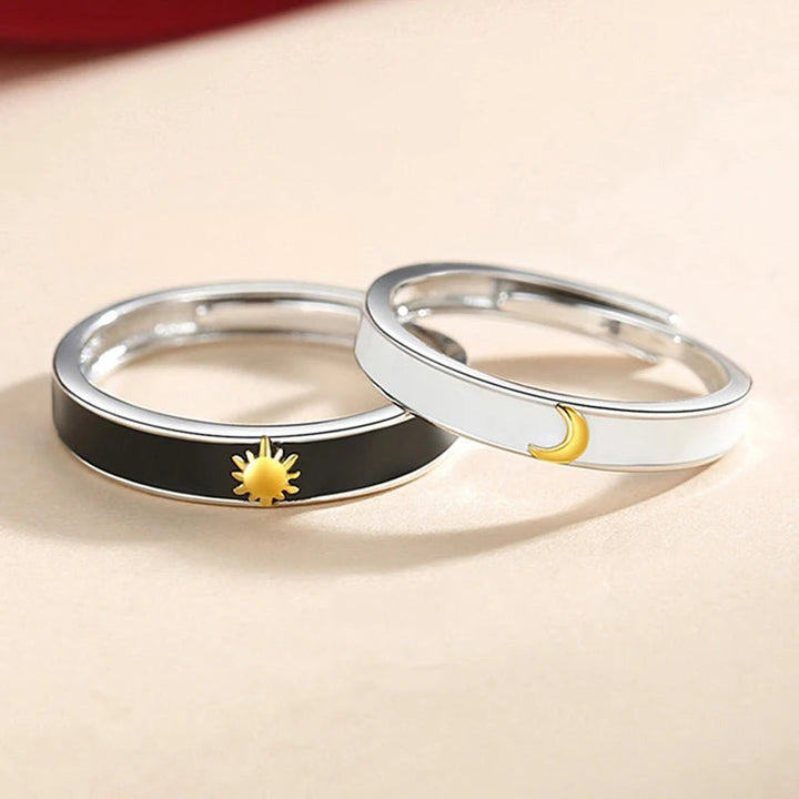 BowLift | Sun & Moon Matching Couples Rings